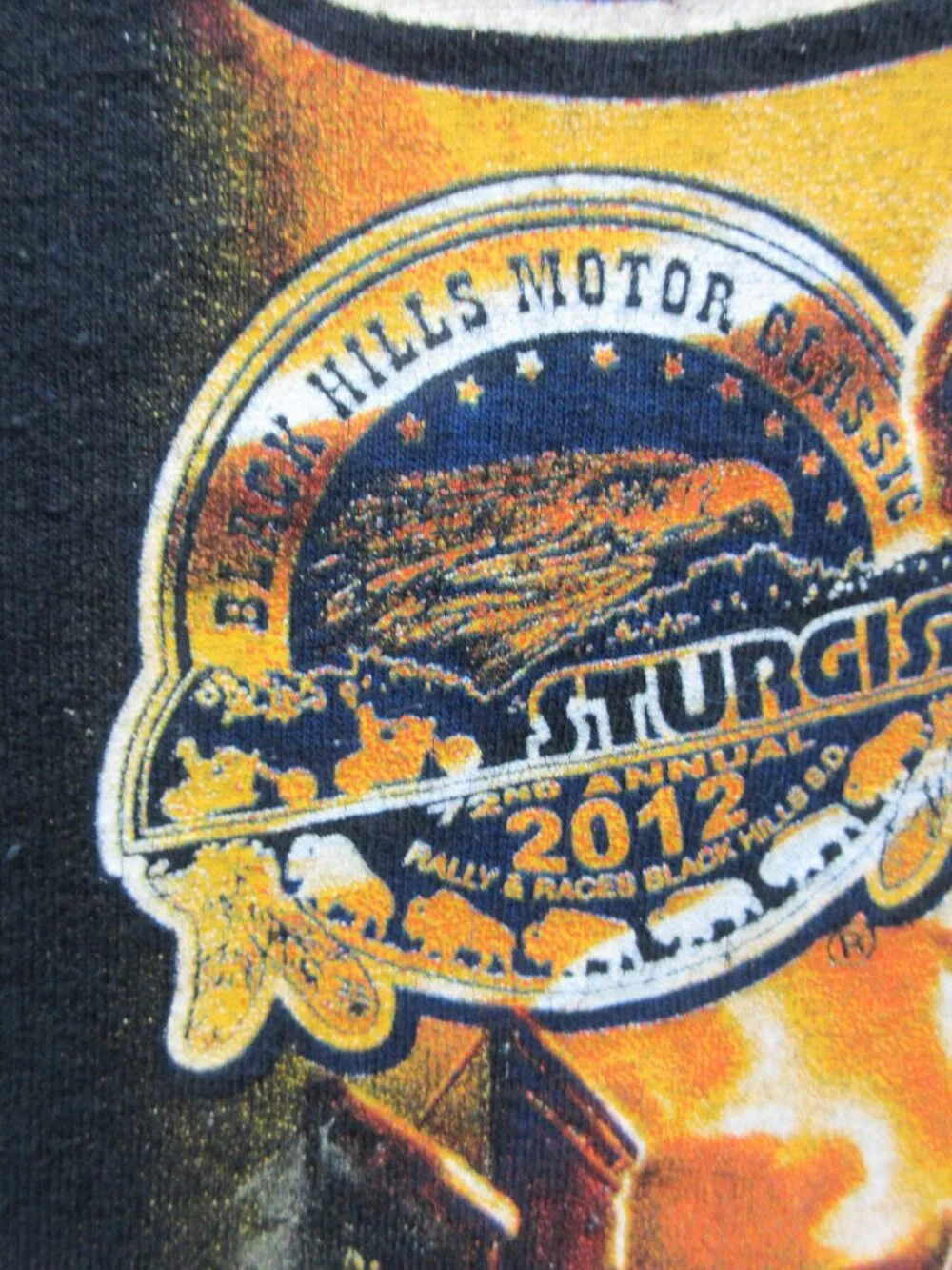 STURGIS T-SHIRT MENS 2XL BLACK SHORT SLEEVE BLACK HILLS BIKER MOTORCYCLE RALLY